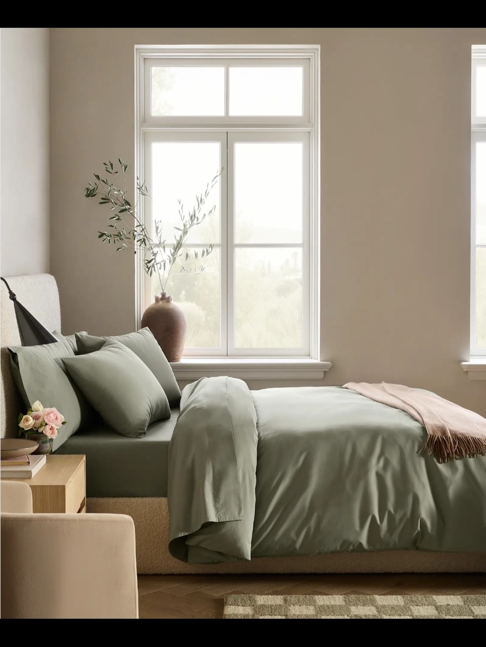 Quince Organic Crisp Percale Duvet Cover Full/Queen